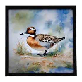 Northern Pintail Framed Metal Print Bathroom, Kitchen, Office, Home Decor Wall Art Ready to Hang, Square, 8X8