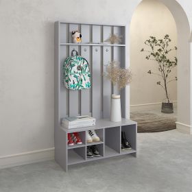 Norton Hall Tree with 7 Shelves
