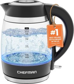 Electric Kettle, 1.8L 1500W, Hot Water Boiler, Removable Lid for Easy Cleaning, Auto Shut Off, Boil-Dry Protection, Stainless Steel Filter, BPA F