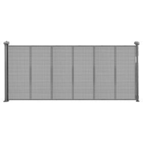 Retractable Baby Gate 34 in Tall Extend to 71 in Wide for Kids or Pets Gray