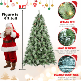 7.5ft PVC Hard Needle Mixed Tree Pine Cone 51pcs (Option: 9feet hard needle PV)