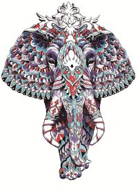 Each Piece Is Animal Shaped Christmas Gift Colorful Elephant Turtle Wooden Jigsaw Puzzles (Option: 9Style-A3)