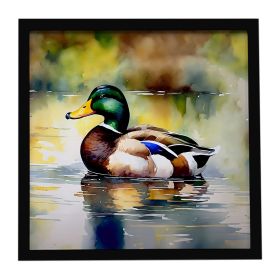 Mallard Framed Metal Print Bathroom, Kitchen, Office, Home Decor Wall Art Ready to Hang, Square, 8X8 (Default: Default)