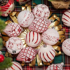 16PCS Shatterproof Christmas Ball Ornaments Set (Color: Red)