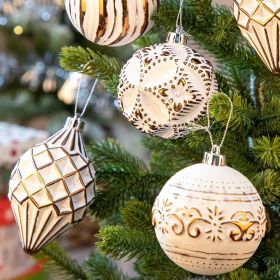 16PCS Shatterproof Christmas Ball Ornaments Set (Color: Bronze)